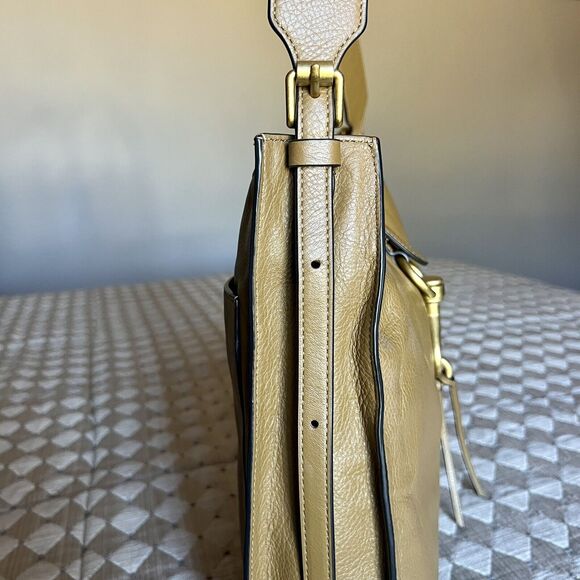 Rebecca Minkoff Megan Seaweed Color Leather Crossbody Shoulder Feedbag Style Bag - Picture 7 of 16
